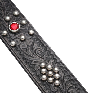Brilliantly Jeweled Belt "Alternating Square and Diamond" (CODINA LEATHER x LAWFORD CLOTHING)