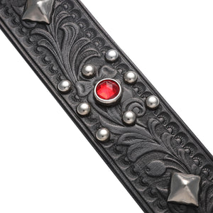 Brilliantly Jeweled Belt "Alternating Square and Diamond" (CODINA LEATHER x LAWFORD CLOTHING)