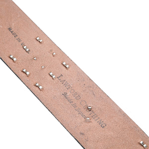 Brilliantly Jeweled Belt "Alternating Square and Diamond" (CODINA LEATHER x LAWFORD CLOTHING)