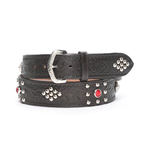 Brilliantly Jeweled Belt "Alternating Square and Diamond" (CODINA LEATHER x LAWFORD CLOTHING)